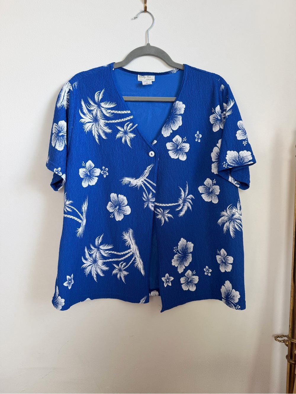 Tropical Print Single Button shirt